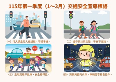 115年第一季(1-3月)交通安全宣導標語